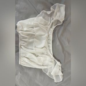 Missguided white crop top size 2